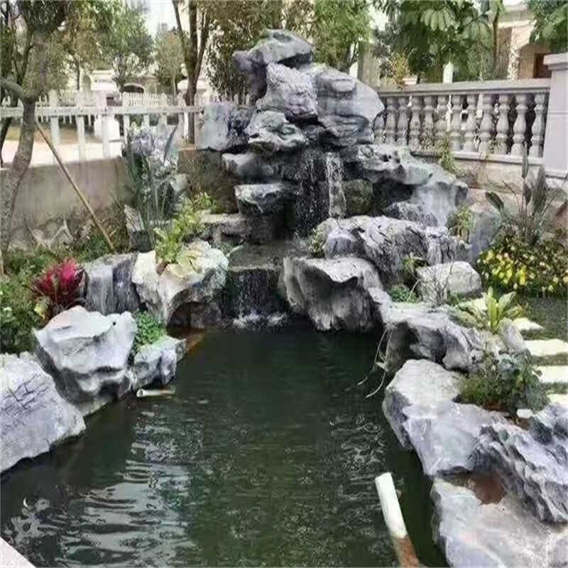 高明庭院假山鱼池图片